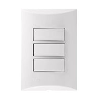 Interruptor Simples 3 Teclas Iriel Brava Branco 10A 250V