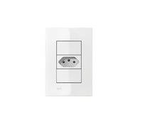 Conjunto 1 Tomada 2p+t 20a Linha Iris Soprano Branco