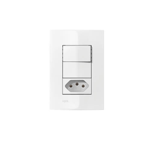 IRIEL IRIS CJ 1 INTERRUPTOR SIMPLES + 1 TOMADA 10A