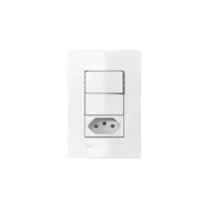 Conjunto Interruptor Simples E Tomada 10a Iriel Iris