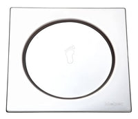 Ralo Inox Quadrado Meber Com Fecho Pressão 15x15cm