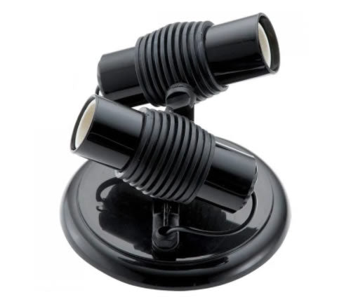 Luminária Spot Infinity Dital 2 Lâmpadas E27 Preto