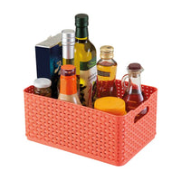 Caixa Organizadora Rattan Arthi Nº3 4,5 Litros Laranja