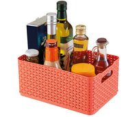 Caixa Organizadora Rattan Arthi Nº3 4,5 Litros Laranja