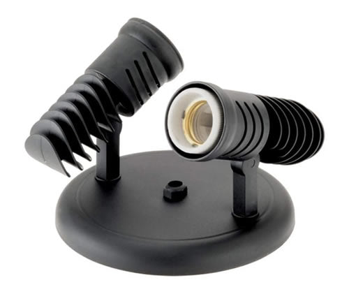 Spot De Sobrepor Dital Pop Circular 2 Lâmpadas Preto