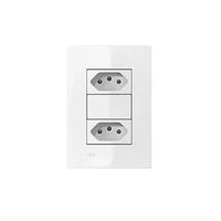 Conjunto 2 Tomadas 10a 2p Linha Iris Iriel Soprano Branco