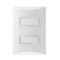 Interruptor Simples Iriel Brava 2 Teclas Branco