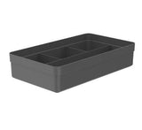 OU ORGANIZADOR DE GAVETAS LOGIC 4 SESSÕES 35X20X7,5CM CHUMBO