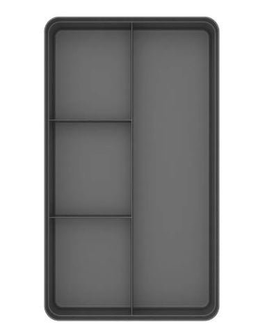 OU ORGANIZADOR DE GAVETAS LOGIC 4 SESSÕES 35X20X7,5CM CHUMBO
