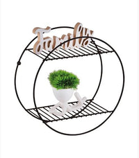 Nicho Decorativo Redondo Preto Fosco Future 16x44x44cm