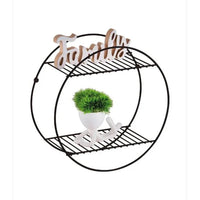 Nicho Decorativo Redondo Preto Fosco Future 16x44x44cm