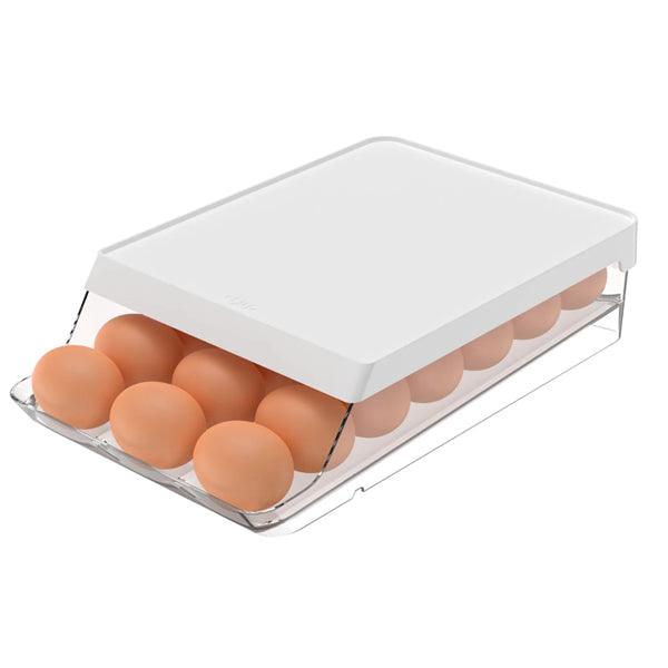 OU ORGANIZADORDE OVOS ROLL CLEAR FRESH 21 UNID BRANCO