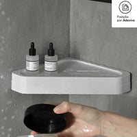 Prateleira De Canto Para Banheiro Eleve Martiplast Branco