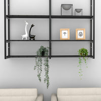 Suporte para 3 Prateleiras Estilo Industrial 120cm