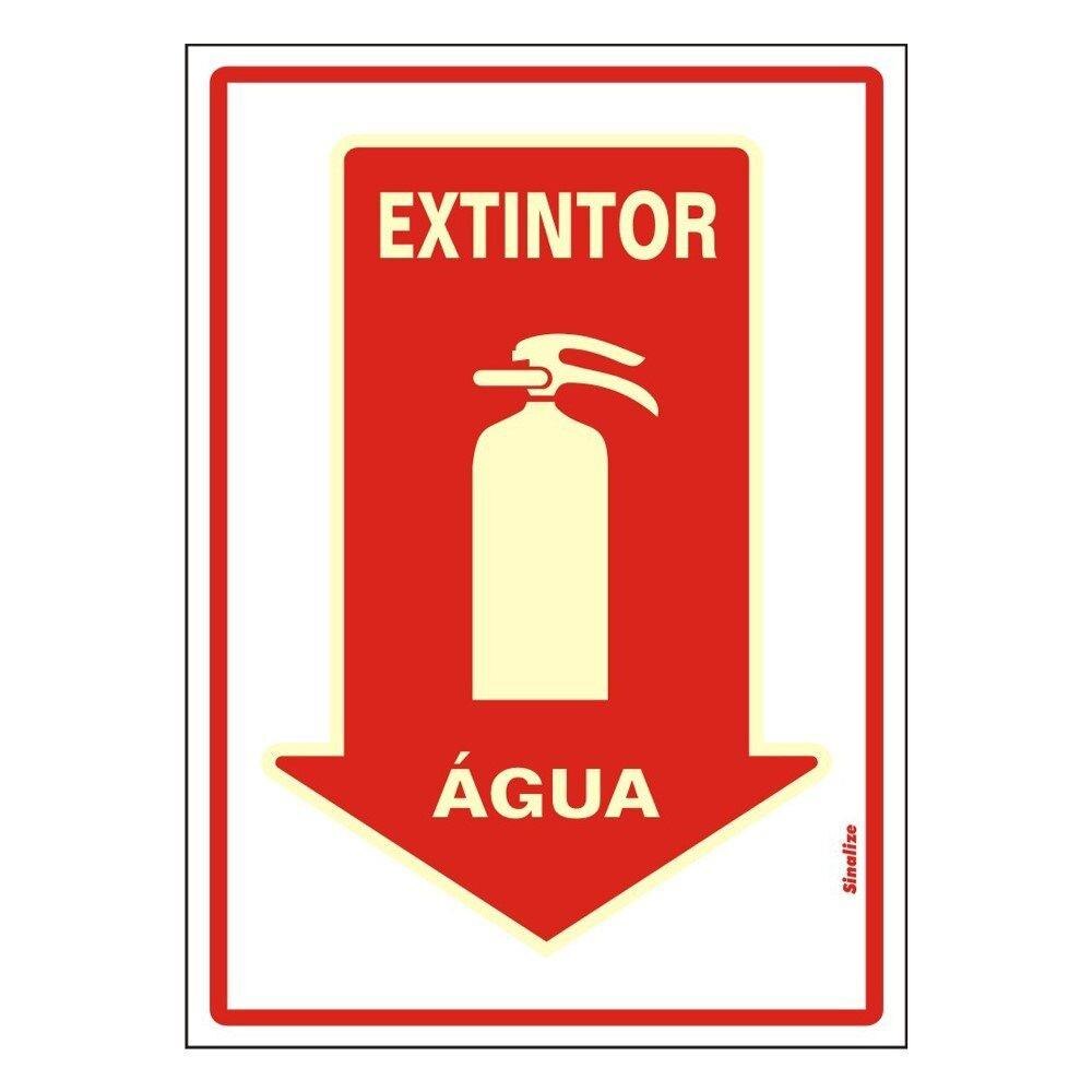 PLACA FOTOLUMINESCENTE 20X30 - EXTINTOR AGUA