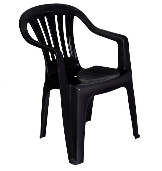 Poltrona De Plastico Preta Mor 80cm