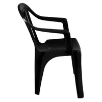 Poltrona De Plastico Preta Mor 80cm