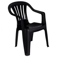 Poltrona De Plastico Preta Mor 80cm