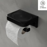 Porta Papel Higiênico De Parede Eleve Preto Martiplast