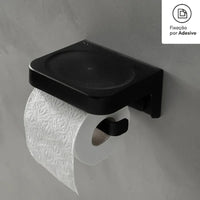 Porta Papel Higiênico De Parede Eleve Preto Martiplast