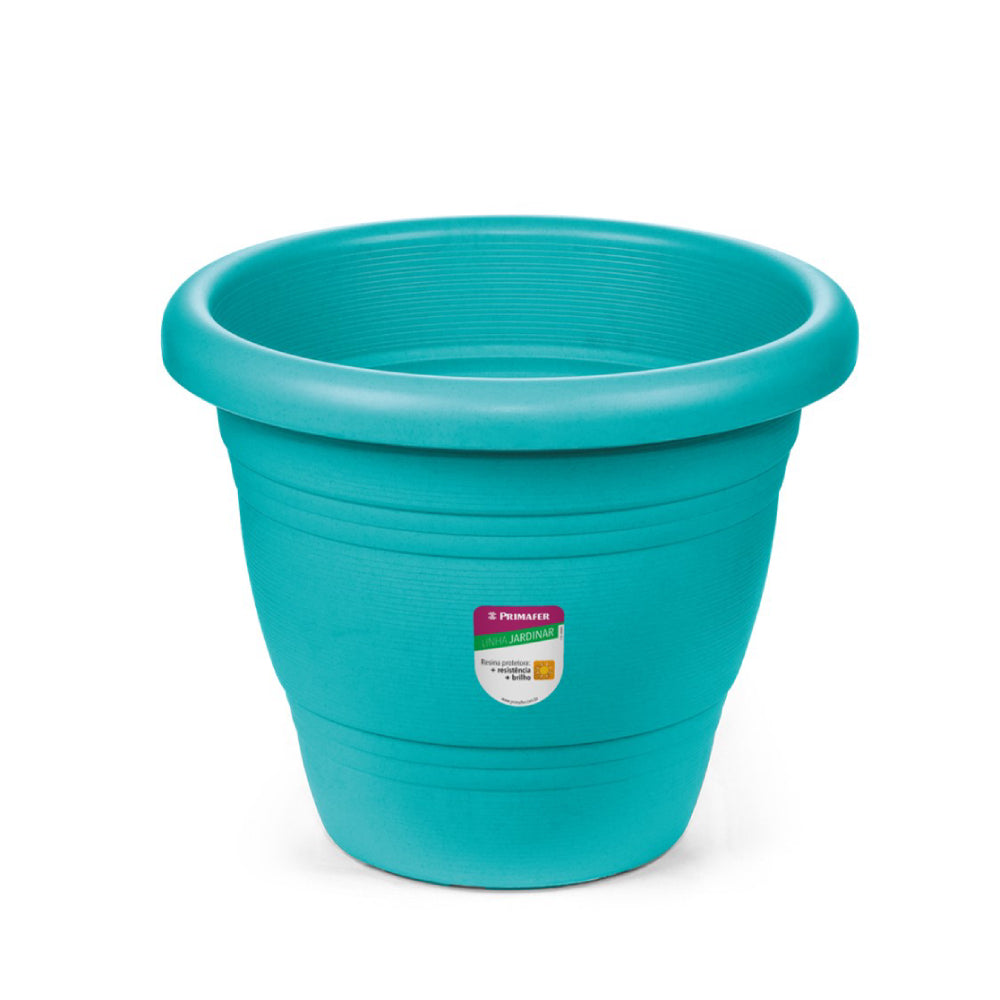 VASO JARDIM PLASTICO RED 17CM VERDE PRIMAFER