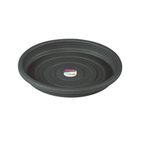 Prato Para Vaso De Jardim Redondo 13cm Cinza Pinceis Atlas