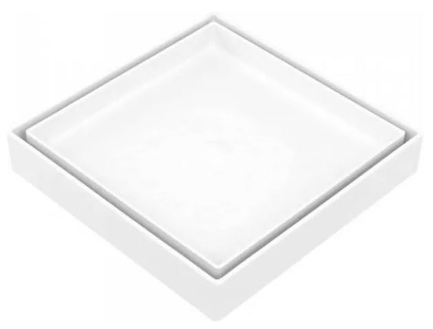 Ralo Oculto Quadrado Universal Astra 15x15 cm Branco