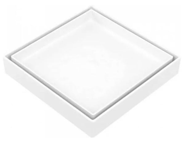 Ralo Oculto Quadrado Universal Astra 15x15 cm Branco