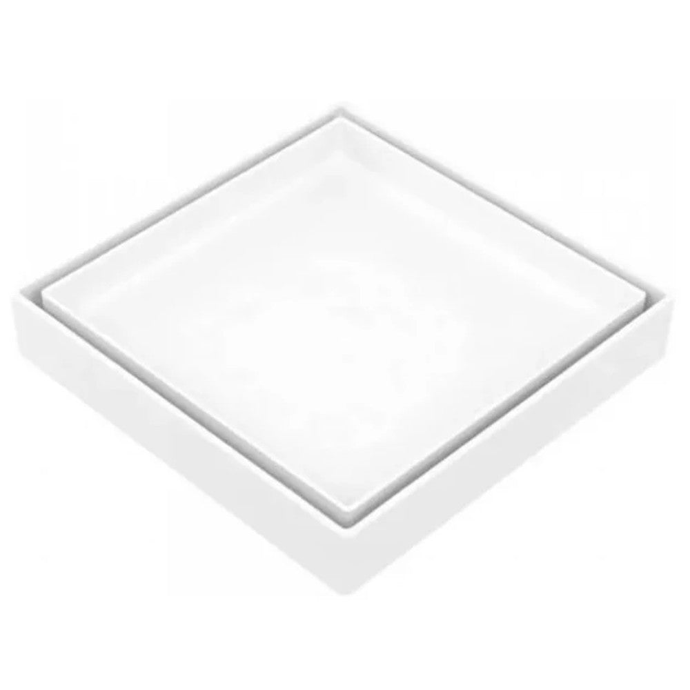 Ralo Oculto Quadrado Universal Astra 15x15 cm Branco