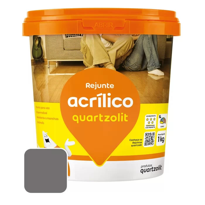 REJUNTE QUARTZOLIT ACRILICO PRETO GRAFITE 1KG