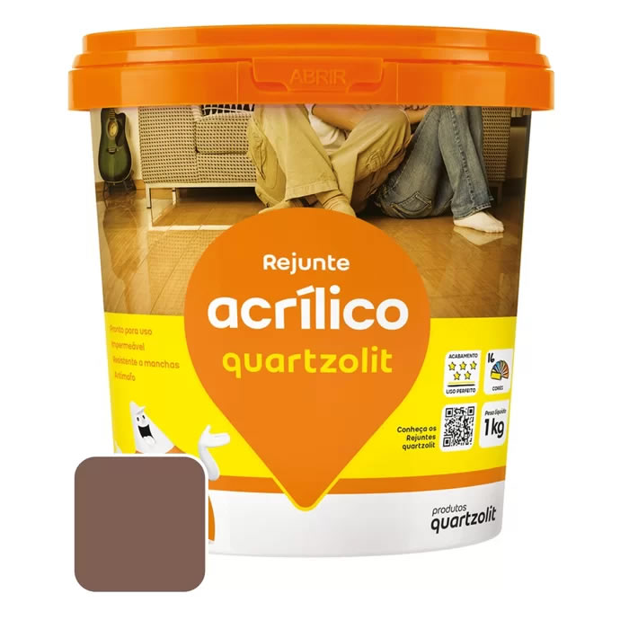 REJUNTE QUARTZOLIT ACRILICO MARROM CAFE 1KG