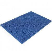 Tapete Capacho Vinil Kapazi 60x90cm Silver Azul Royal 10mm