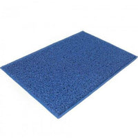 Tapete Capacho Vinil Kapazi 60x90cm Silver Azul Royal 10mm
