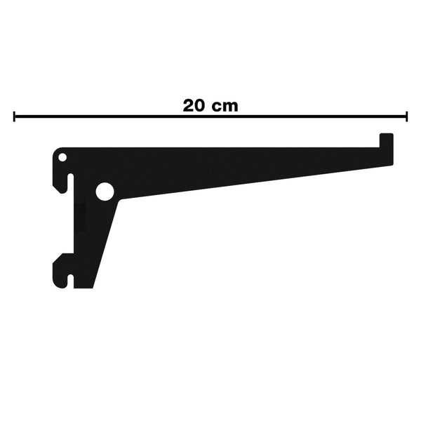 Suporte Para Trilho Simples De Encaixe Brasforma Preto
