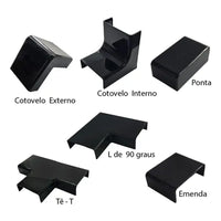 Ângulo interno para canaleta 50x20mm preto