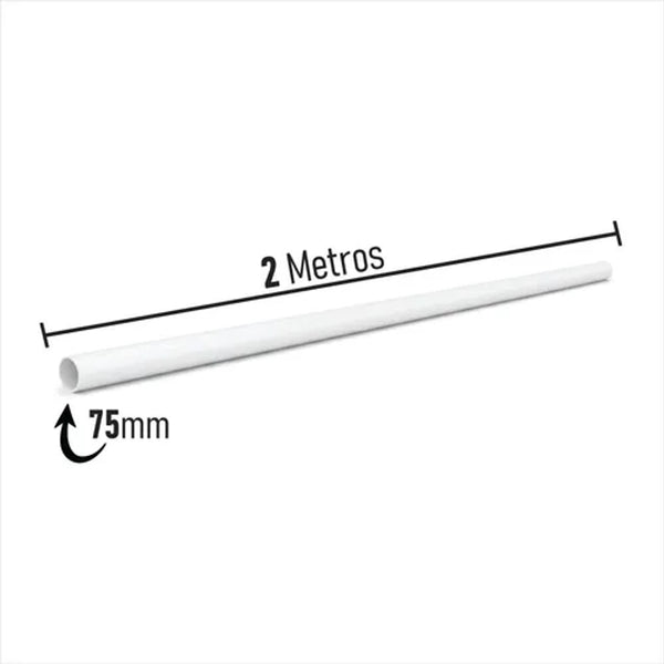 AMANCO TUBO PVC CL 8 75MM METRO LINEAR
