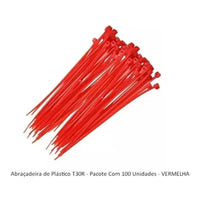 Abraçadeira T30R 146x35mm Vermelha 100 peças