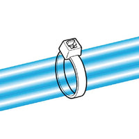 Abraçadeira plástica T18R azul 100x2,5mm 100 peças
