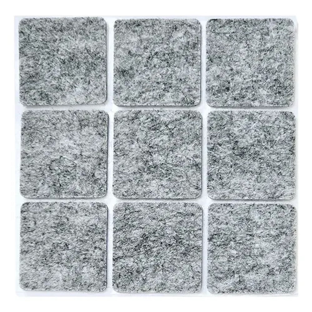 Adesivo protetor de feltro quadrado 25x25mm