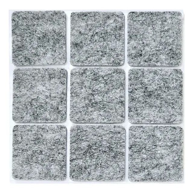 Adesivo protetor de feltro quadrado 25x25mm
