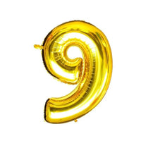 Algarismo de alumínio dourado número 09