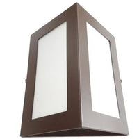 Arandela triangular marrom com lente transparente