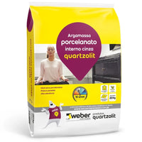 Argamassa Colante para Porcelanato Interno Quartzolit 20kg Cinza