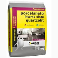 Argamassa Colante para Porcelanato Interno Quartzolit 20kg Cinza