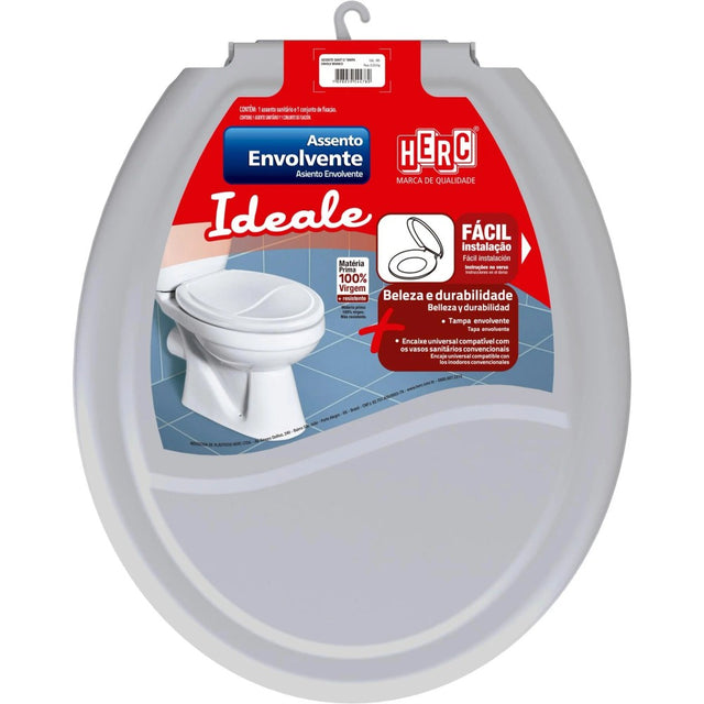 Assento sanitário envolvente Ideale cinza