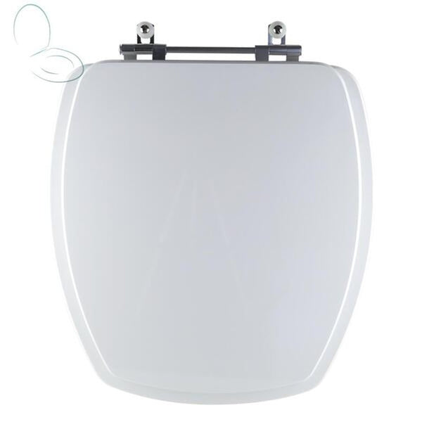 Assento sanitário mdf laqueado thema branco cromado