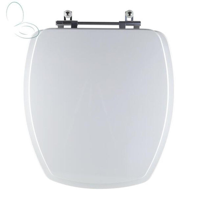 Assento sanitário mdf laqueado thema branco cromado