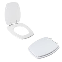 Assento sanitário mdf laqueado thema branco cromado