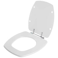 Assento sanitário mdf thema cinza platina cromado