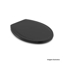 Assento sanitário universal eco polipropileno preto